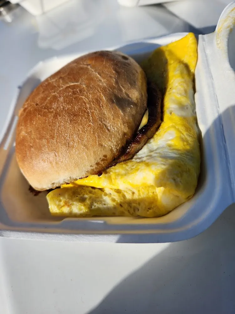 Sausage Egg and Cheese on Roll